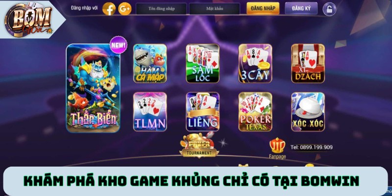 Khám phá kho game khủng chỉ có tại Bomwin