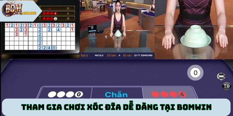 Tham gia chơi xóc đĩa dễ dàng tại cổng game Bomwin