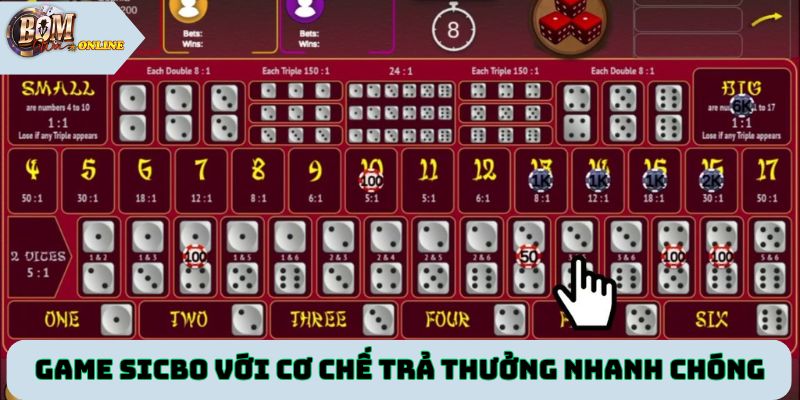 Trải nghiệm game Sicbo với cơ chế trả thưởng nhanh chóng
