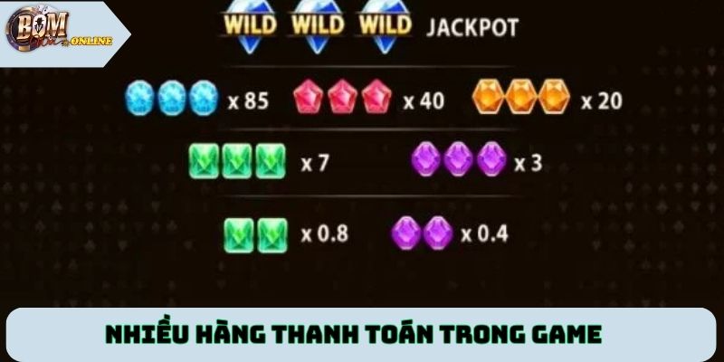 Nhiều hàng thanh toán trong game
