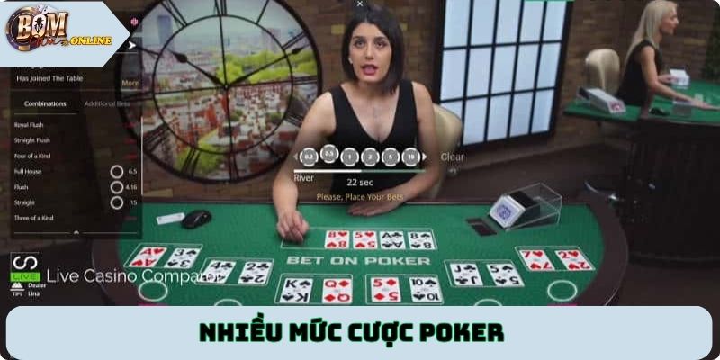 Nhiều mức cược Poker