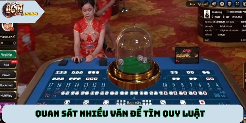 Quan sát nhiều ván để tìm quy luật